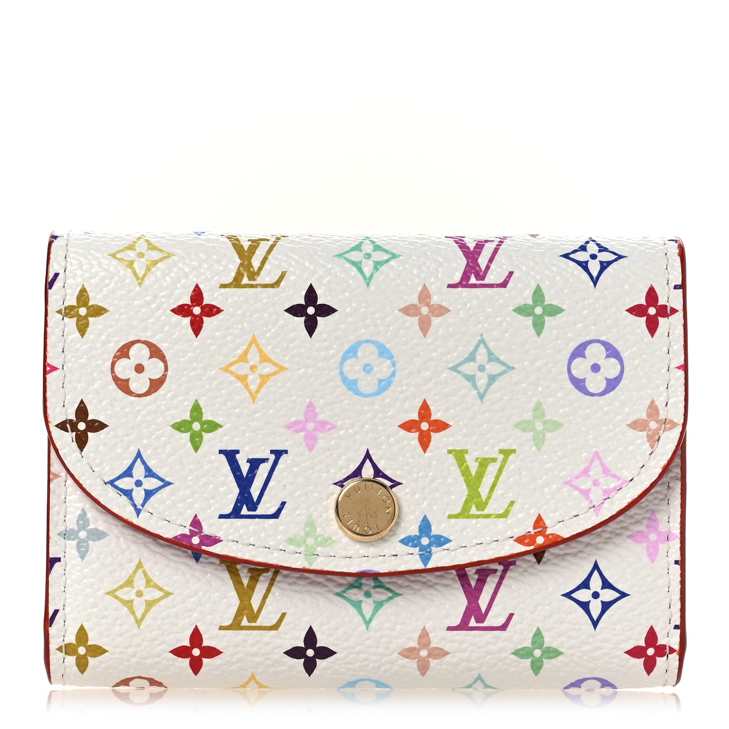 LV X TM Monogram Multicolor Rosalie Coin Purse White Kawaii Pink