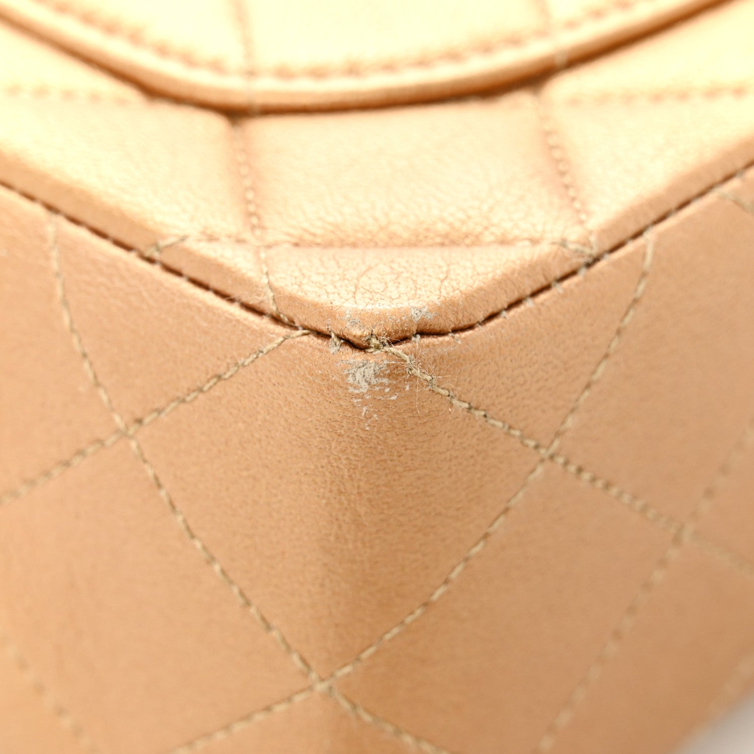 Chanel Metallic Lambskin Quilted Mini Square Flap Bronze 14 of 16