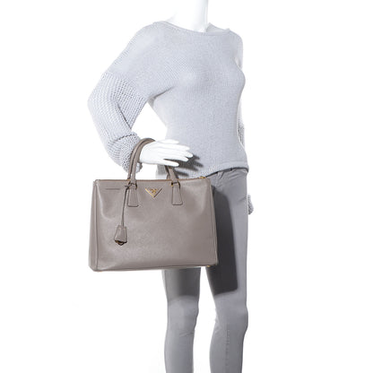 Prada Saffiano Lux Large Double Zip Tote Argilla 2 of 10