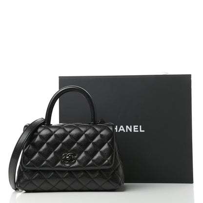 Chanel Caviar Quilted Mini Coco Handle Flap So Black 11 of 11