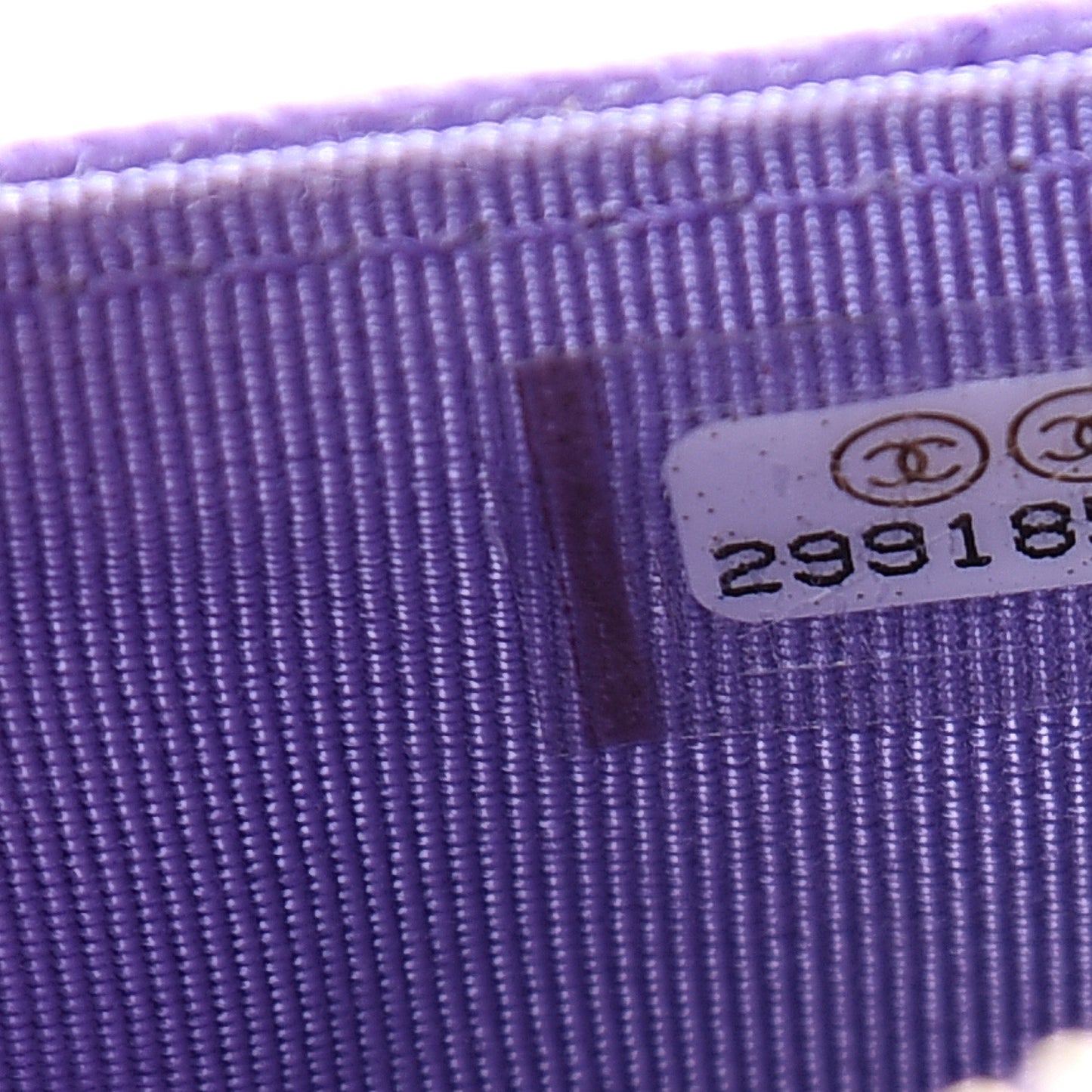 Caviar Quilted CC Zip Card Holder Purple