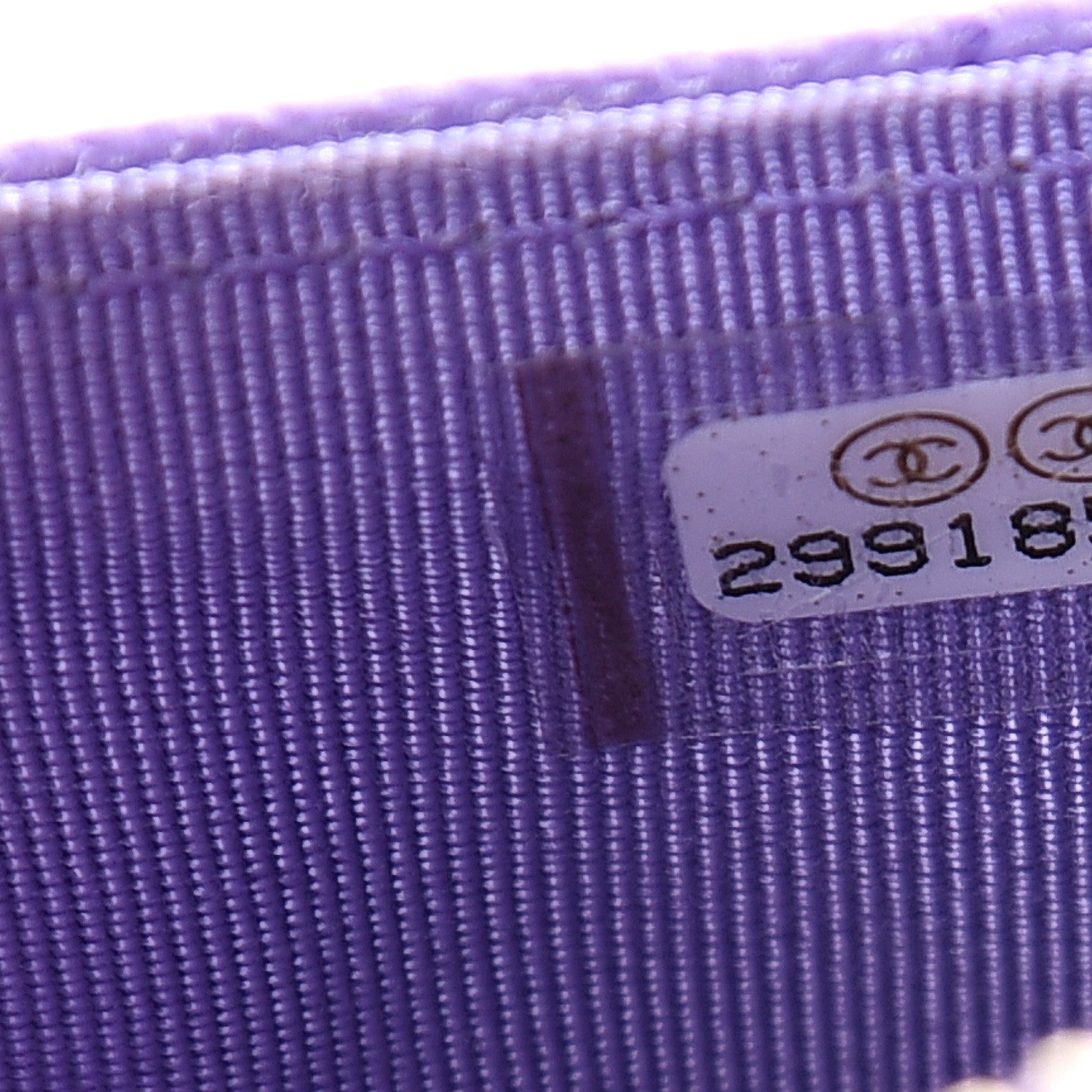 Chanel Caviar Quilted CC Zip Card Holder Purple 6 of 6