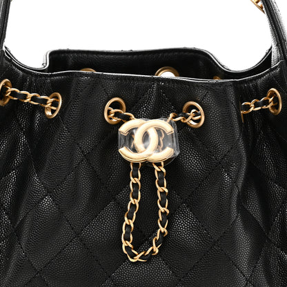 Chanel Caviar Quilted Mini Chanel 25 Handbag Black 8 of 11
