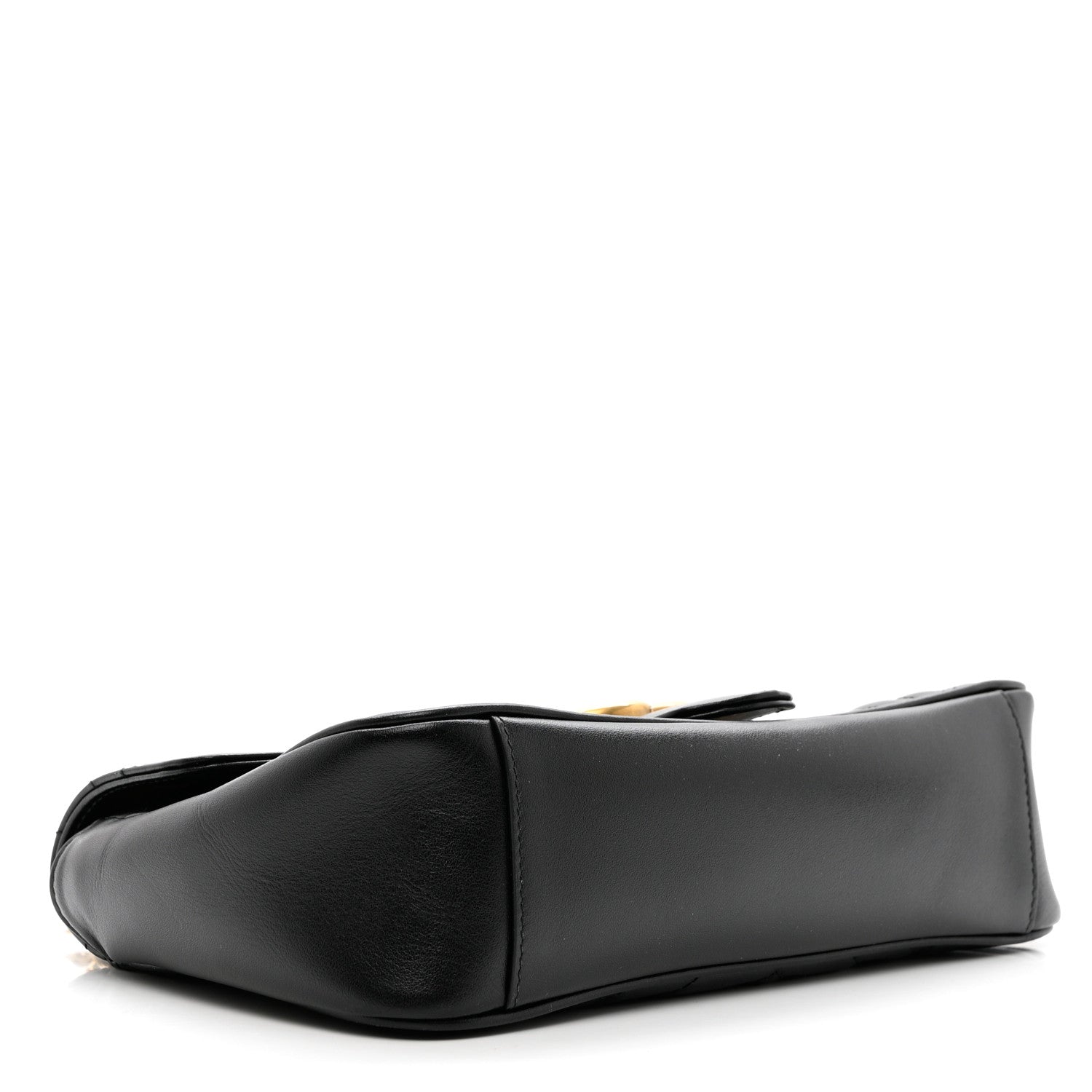 Gucci Calfskin Matelasse Small GG Marmont Shoulder Bag Black 4 of 7