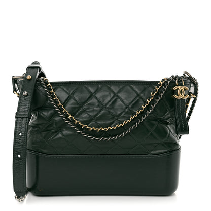 Chanel Aged Calfskin Quilted Medium Gabrielle Hobo Green 1 of 15