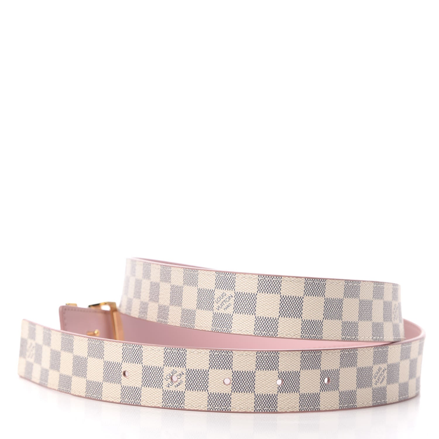Louis Vuitton Damier Azur 30mm LV Initiales Reversible Belt 90 36 Pink 4 of 8