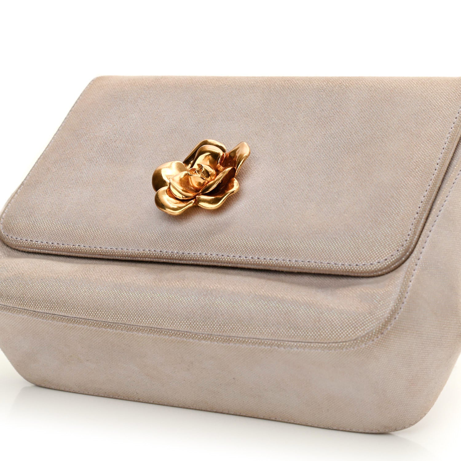 Chanel Iridescent Canvas Mini Camellia Flap Light Purple 16 of 18