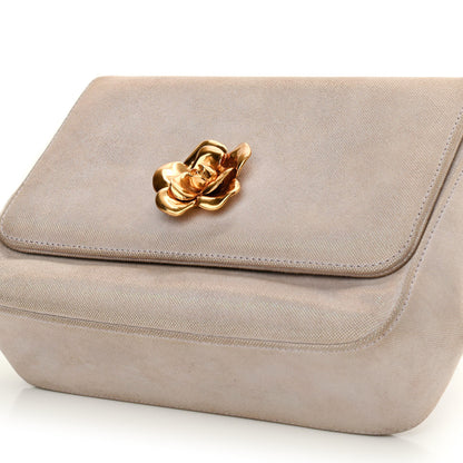 Chanel Iridescent Canvas Mini Camellia Flap Light Purple 16 of 18