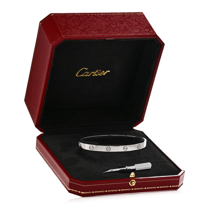 Cartier 18K White Gold LOVE Bracelet 20 10 of 10