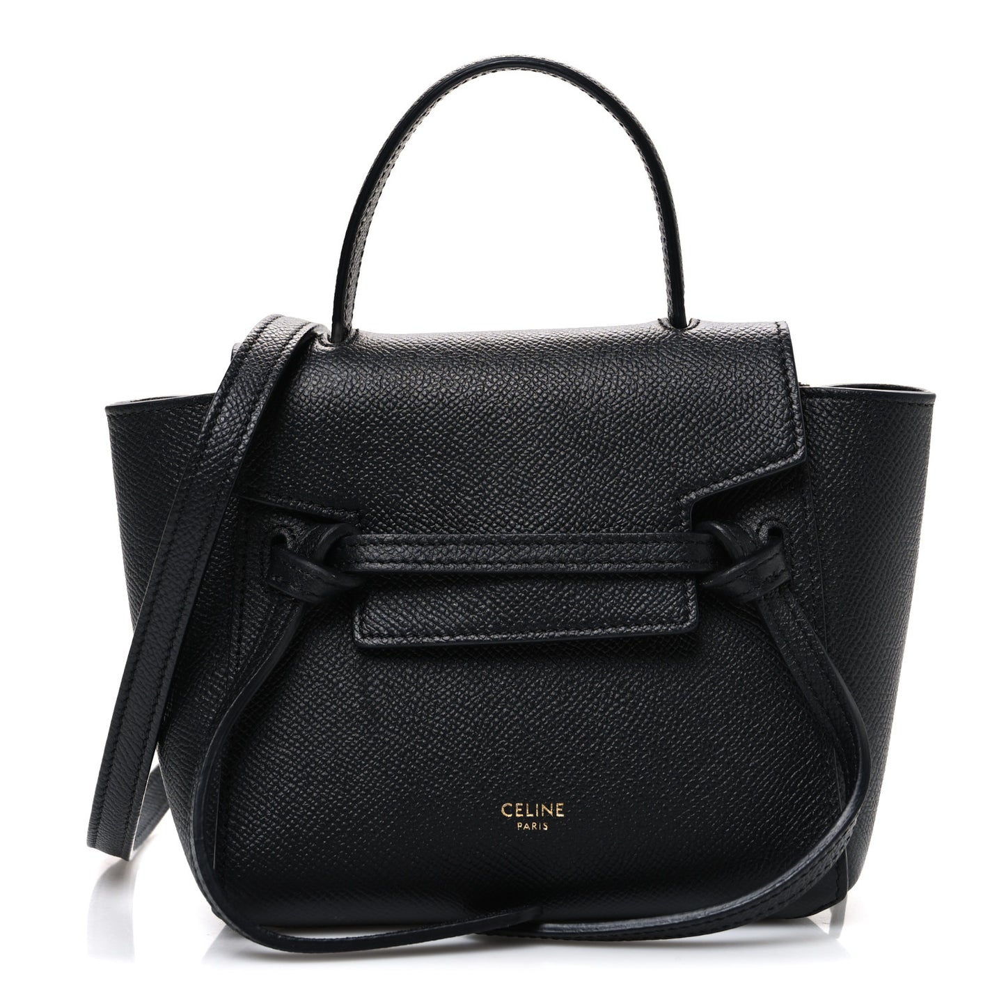 Grained Calfskin Nano Belt Bag Black