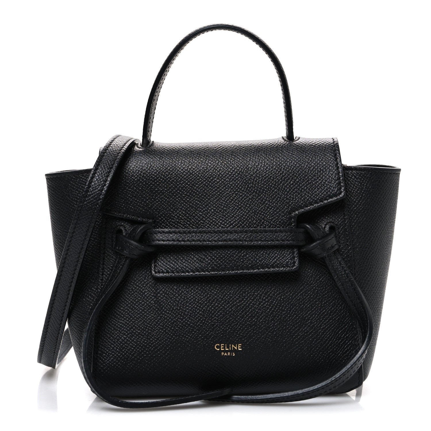 Celine Grained Calfskin Nano Belt Bag Black 1 of 11