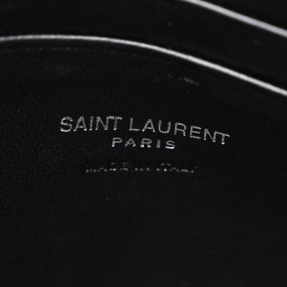 Saint Laurent Shiny Calfskin Monogram Mini Lou Camera Bag Black 6 of 11