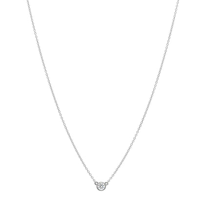 Tiffany Platinum Diamond .17ct Elsa Peretti Diamonds By The Yard Pendant Necklace 1 of 5