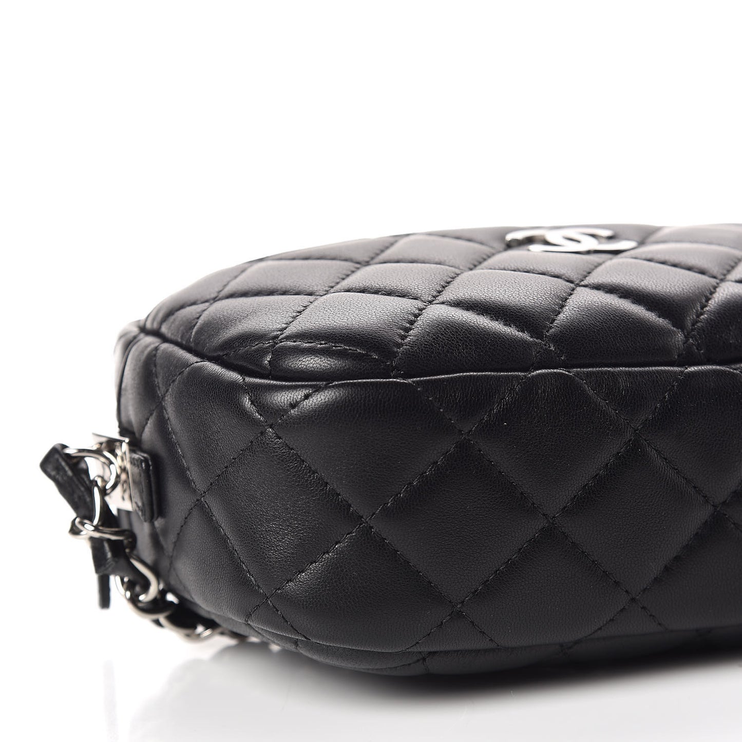 Lambskin Quilted Small Timeless Camera Case Black