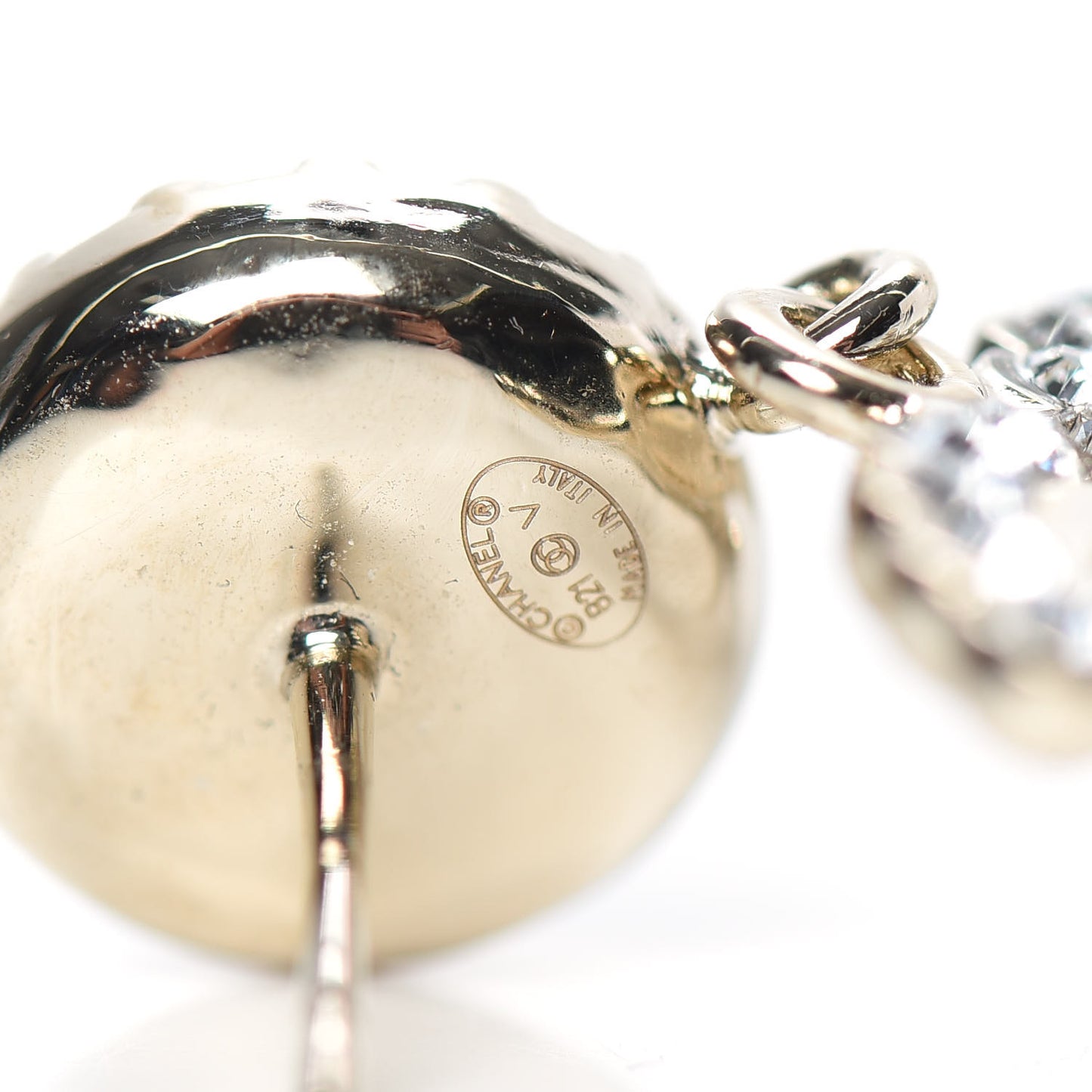 Crystal Pearl Bow-tiful CC Drop Earrings Gold