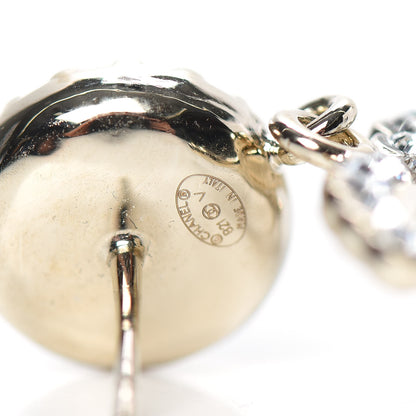 Chanel Crystal Pearl Bow-tiful CC Drop Earrings Gold 3 of 5