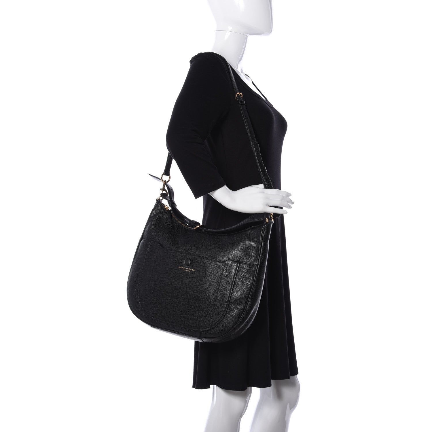 Marc Jacobs Calfskin Empire City Hobo Black 3 of 9