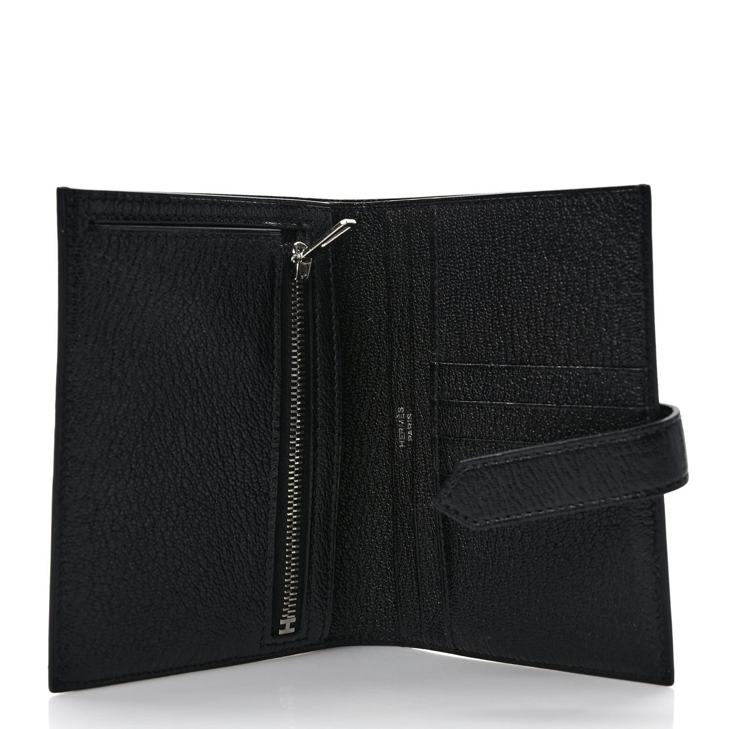 Chevre Mysore Bearn Compact Wallet Black