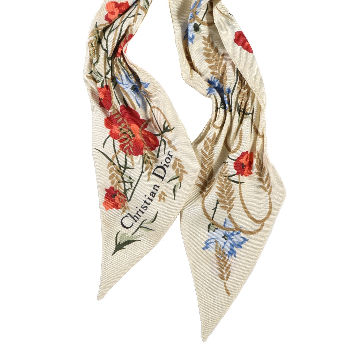 Christian Dior Silk Hibiscus Mitzah Scarf Multicolor 2 of 4