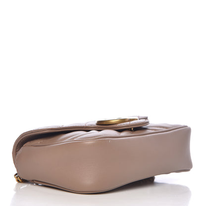 Gucci Calfskin Matelasse Super Mini GG Marmont Shoulder Bag Porcelain Rose 4 of 11