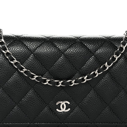 Chanel Caviar Quilted Wallet On Chain WOC Black 9 of 11
