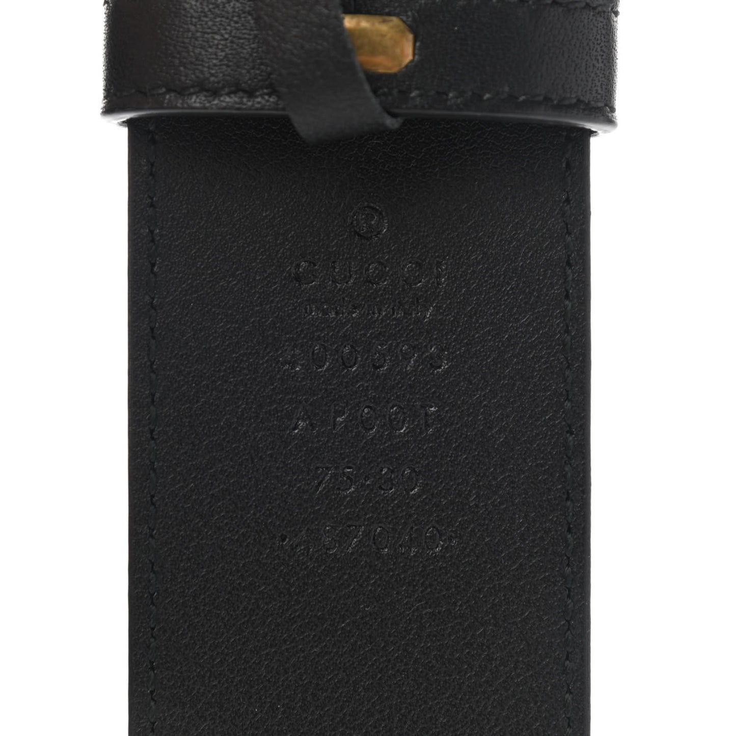 Calfskin Double G 40mm Belt 75 30 Black