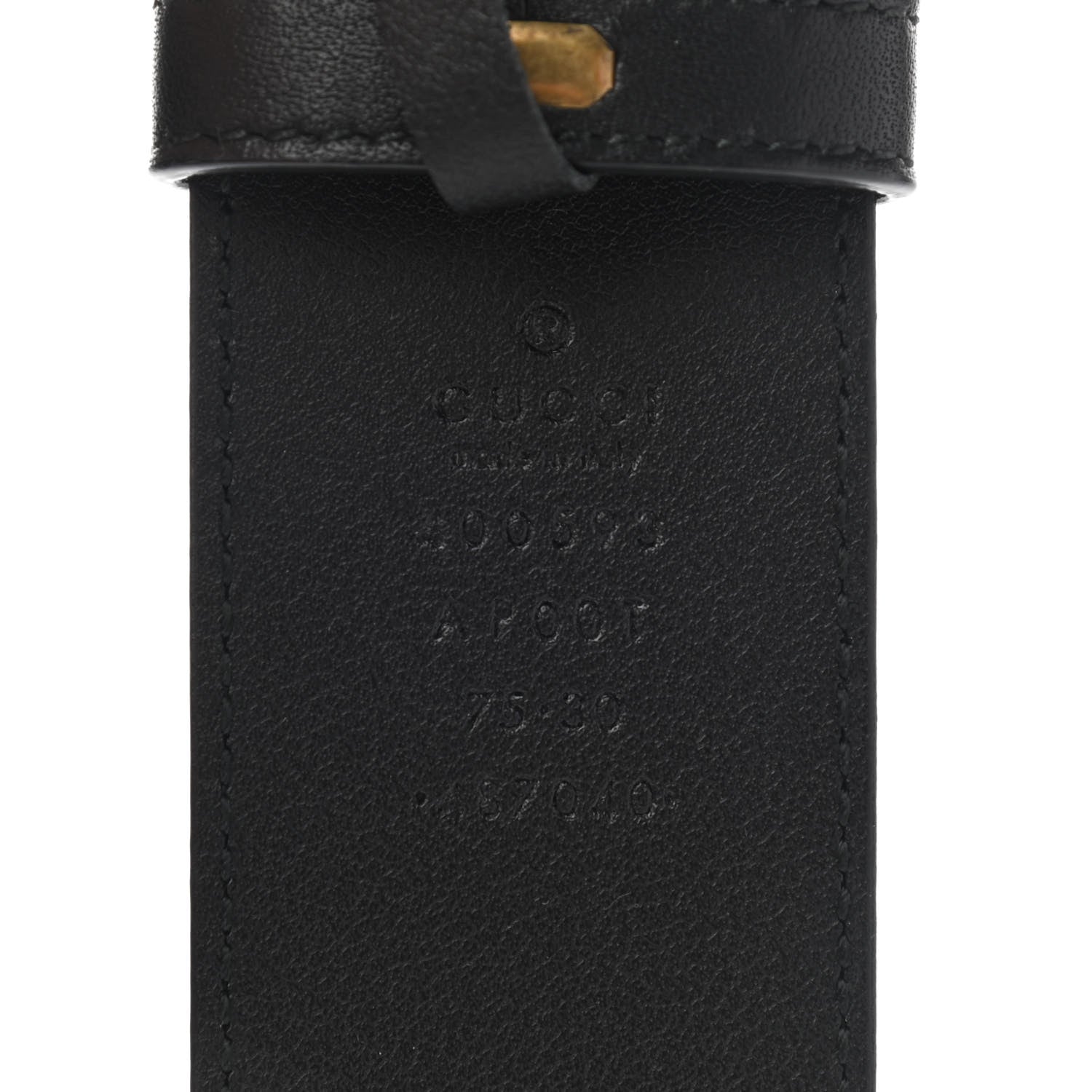 Gucci Calfskin Double G 40mm Belt 75 30 Black 3 of 5