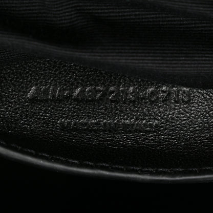 Saint Laurent Sheepskin Matelasse Chevron Monogram Medium College Bag Black 7 of 10