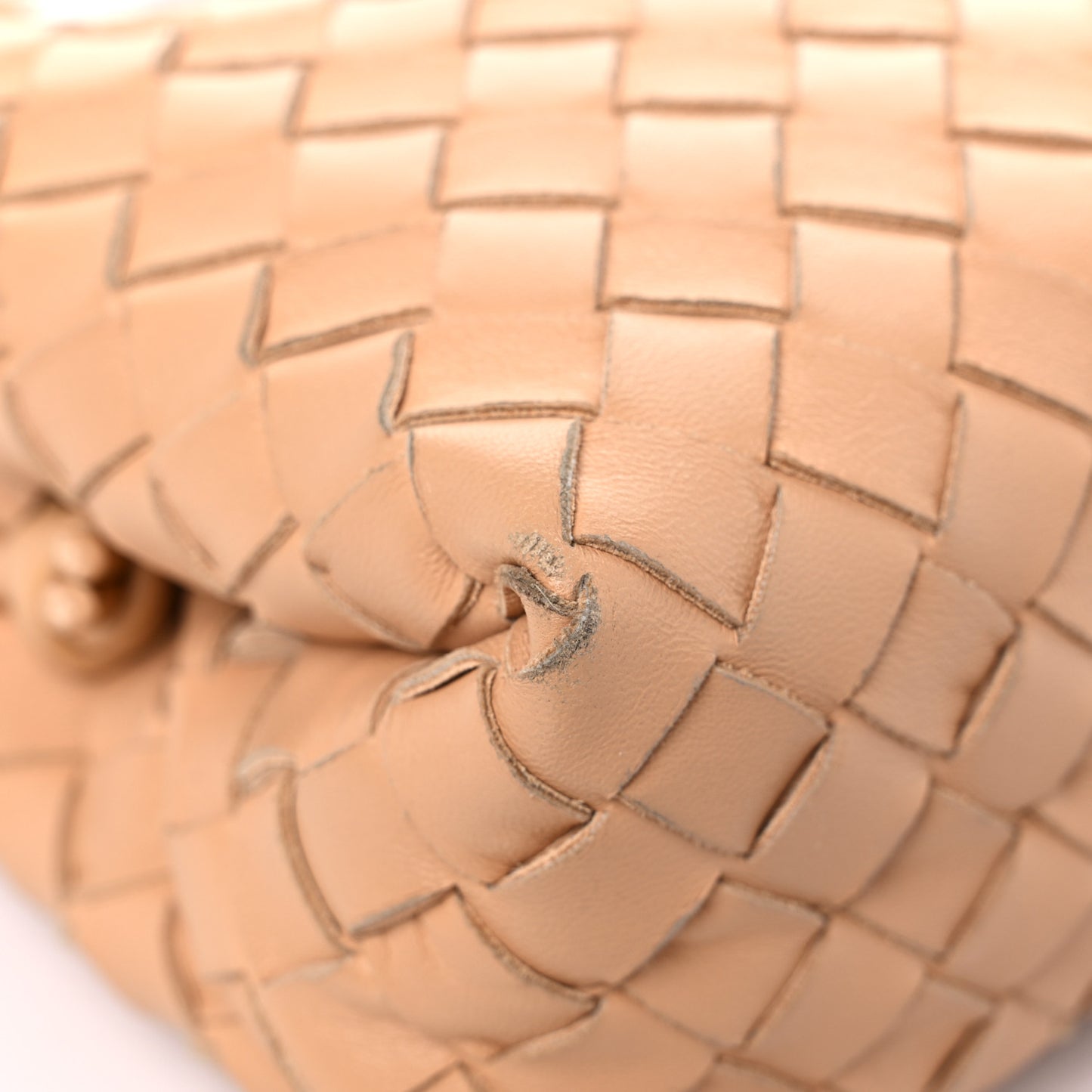 Nappa Intrecciato Small Loop Camera Bag Almond
