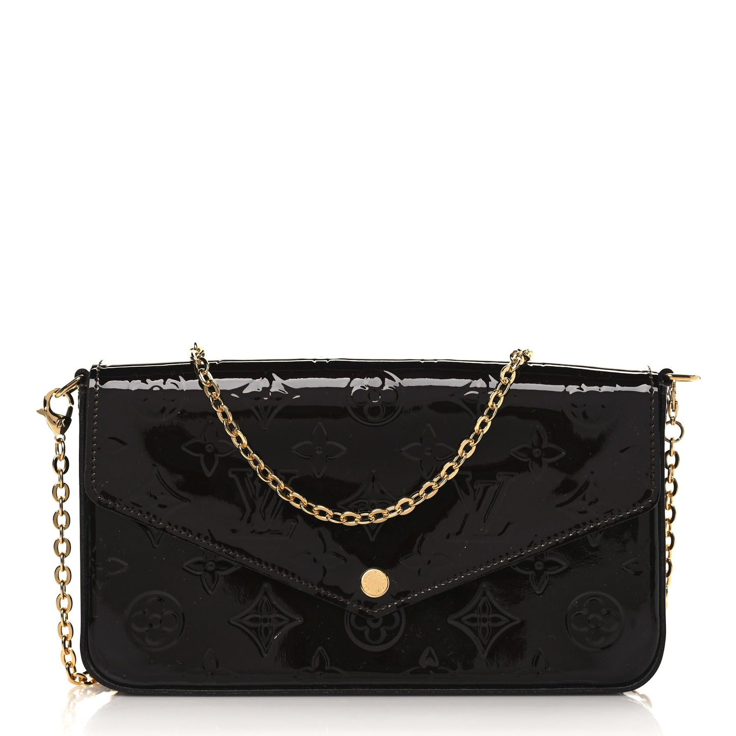 Vernis Pochette Felicie Chain Wallet Amarante