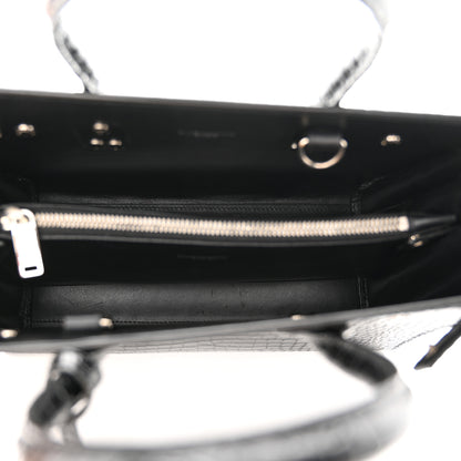 Saint Laurent Calfskin Crocodile Embossed Baby Sac De Jour Black 5 of 11