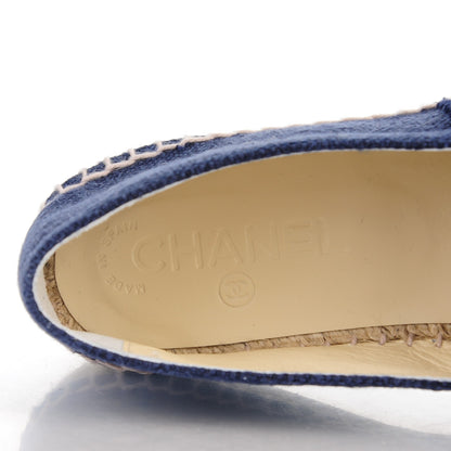 Chanel Toile CC Espadrilles 36 Blue Black 9 of 10