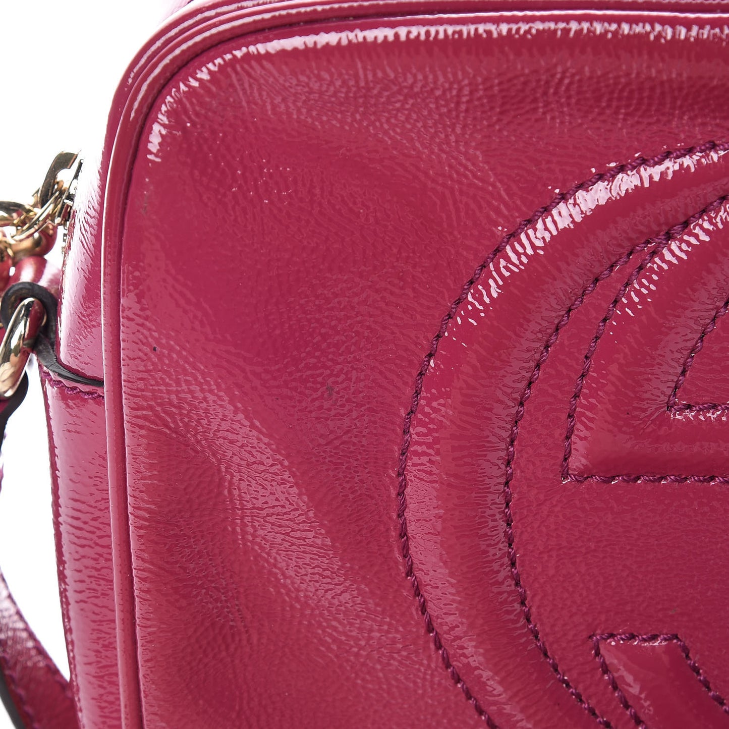 Soft Patent Small Soho Disco Bag Bright Bougainvillea