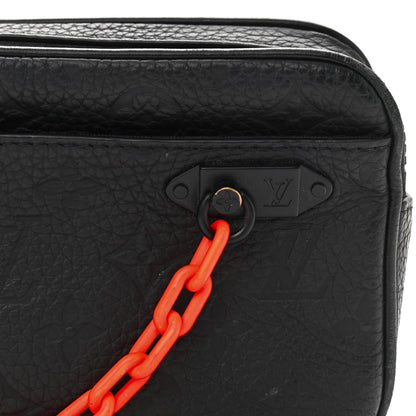 Louis Vuitton Taurillon Monogram Uniformes Solar Ray Soft Pochette Volga Belt Bag Black 8 of 10