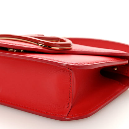 Valentino Garavani Calfskin Enamel Vlogo Small Loco Shoulder Bag Rouge Pur 9 of 9