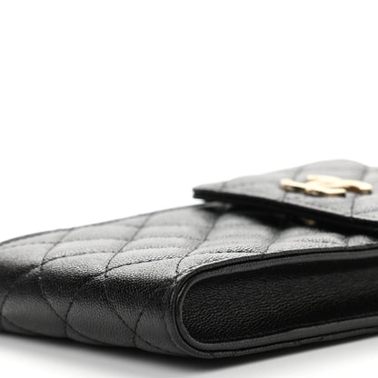 Chanel Caviar Quilted CC Airpods Pro and Phone Case With Chain Black 11 of 12