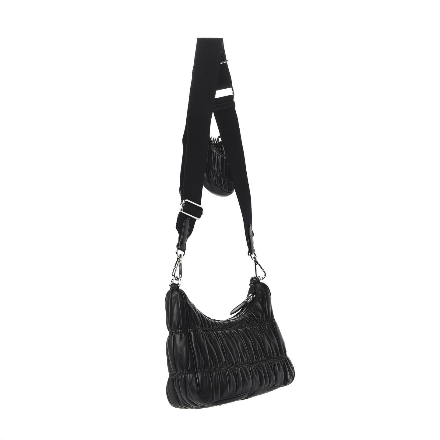 Nappa Gaufre Re-Edition 2005 Shoulder Bag Black
