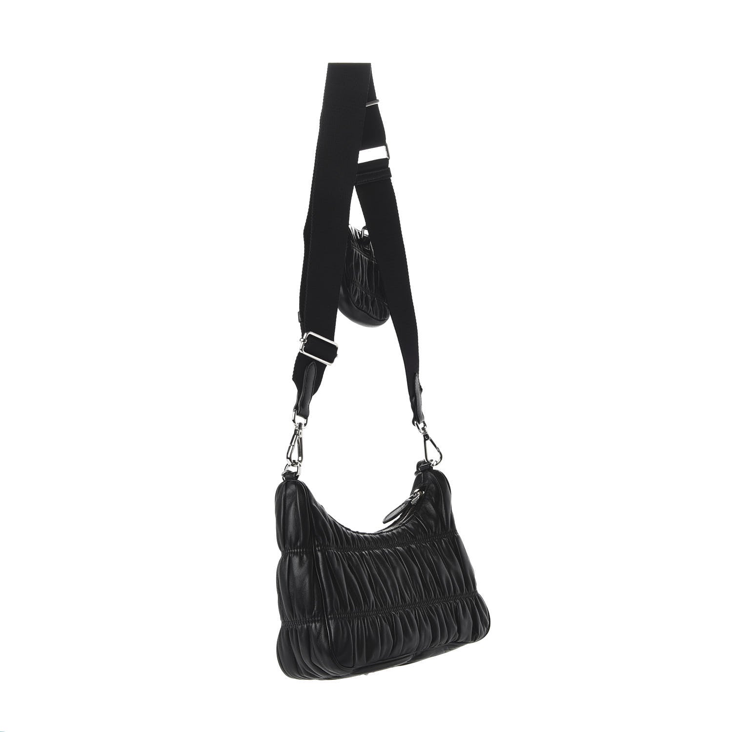 Prada Nappa Gaufre Re-Edition 2005 Shoulder Bag Black 3 of 9