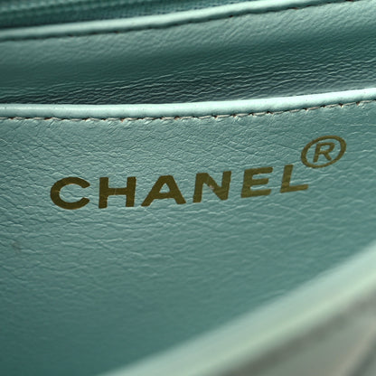 Chanel Lambskin Quilted Mini Square Flap Light Blue 6 of 13