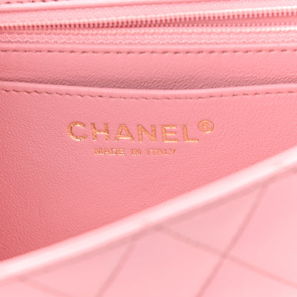 Chanel Lambskin Quilted Mini Rectangular Flap Light Pink 6 of 10