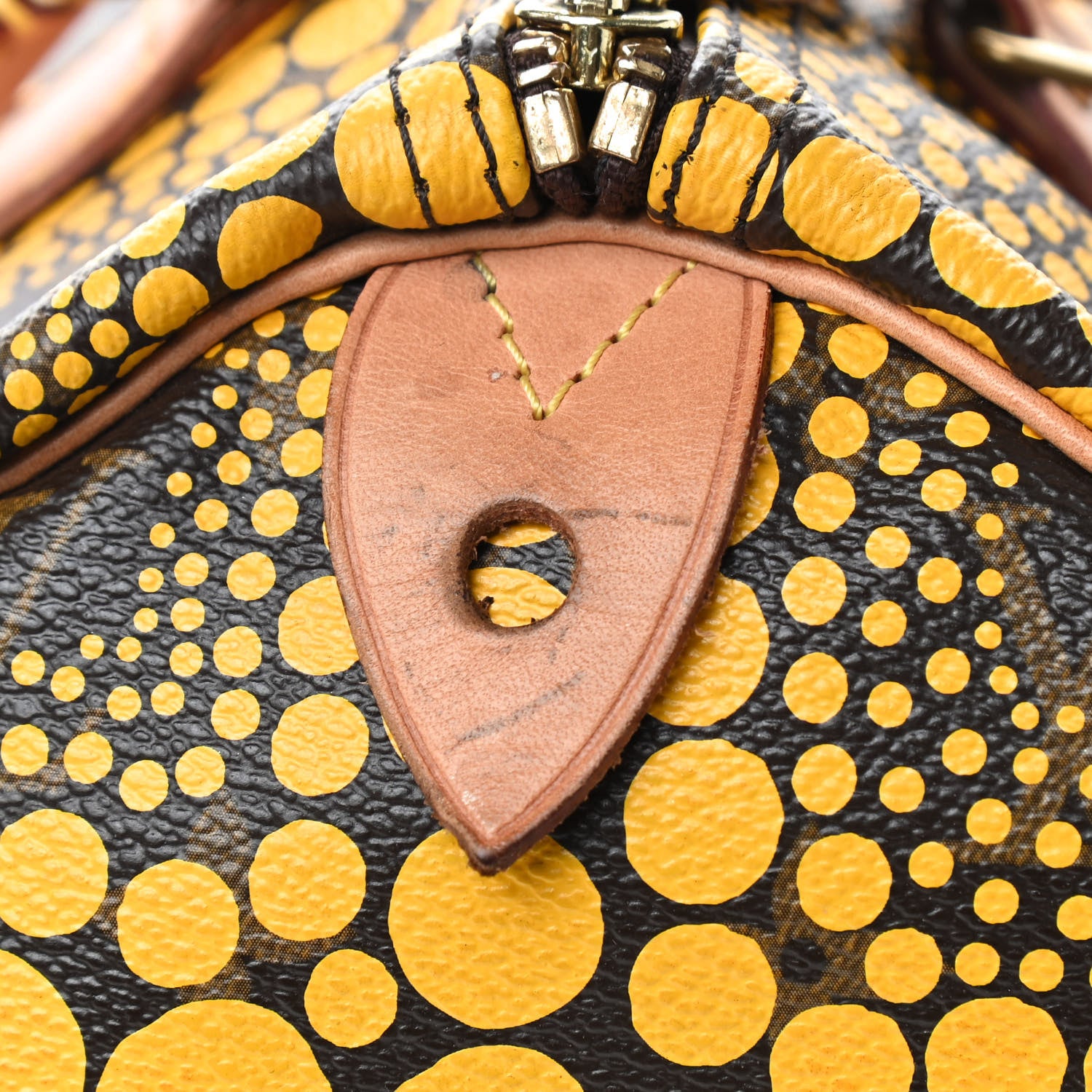 Louis Vuitton Monogram Kusama Town Speedy 30 Yellow 9 of 9
