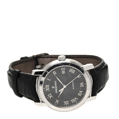 Audemars Piguet 18K White Gold Alligator 39mm Jules Audemars Automatic Watch Black 15120BC.OO.A002CR.03 2 of 5