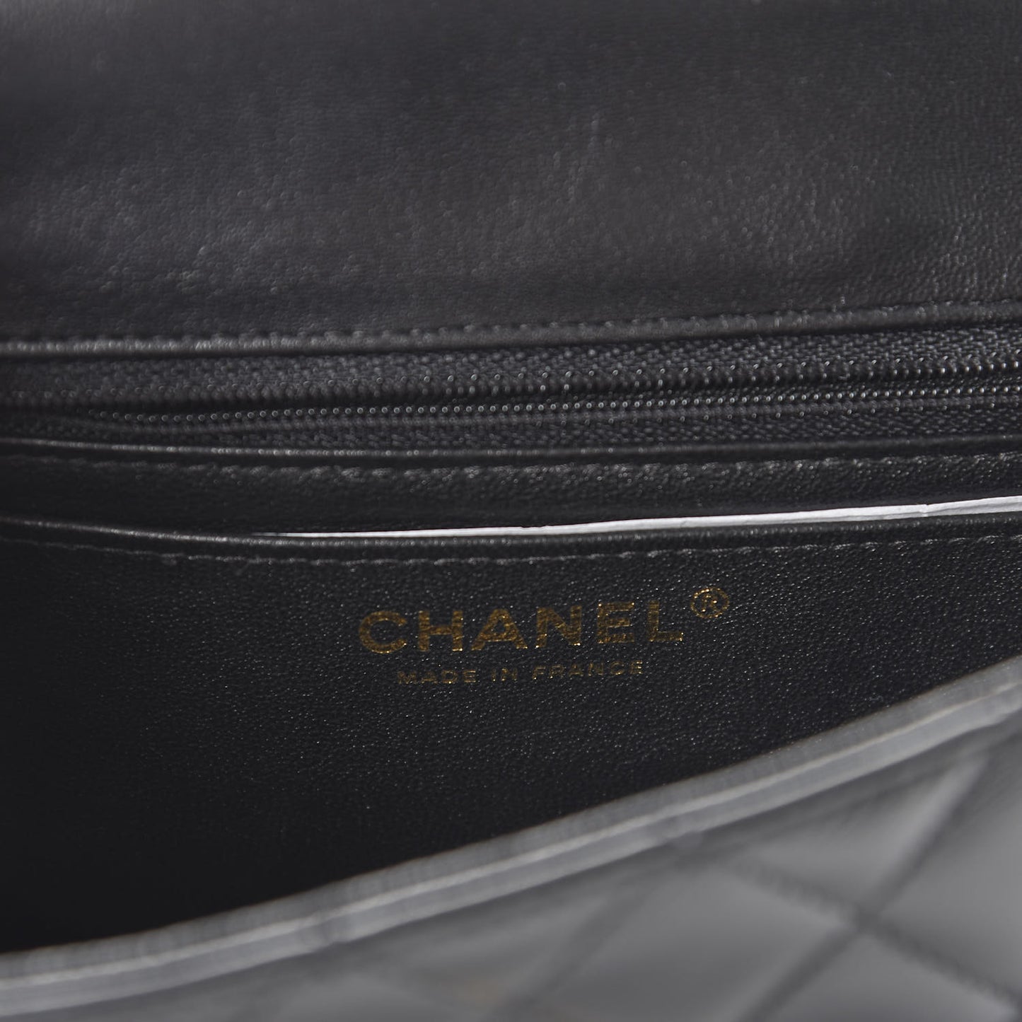 Lambskin Quilted Studded Mini Rectangular Flap Black