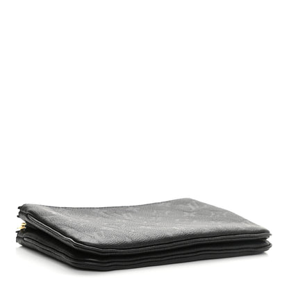 Louis Vuitton Empreinte Double Zip Pochette Black 4 of 11