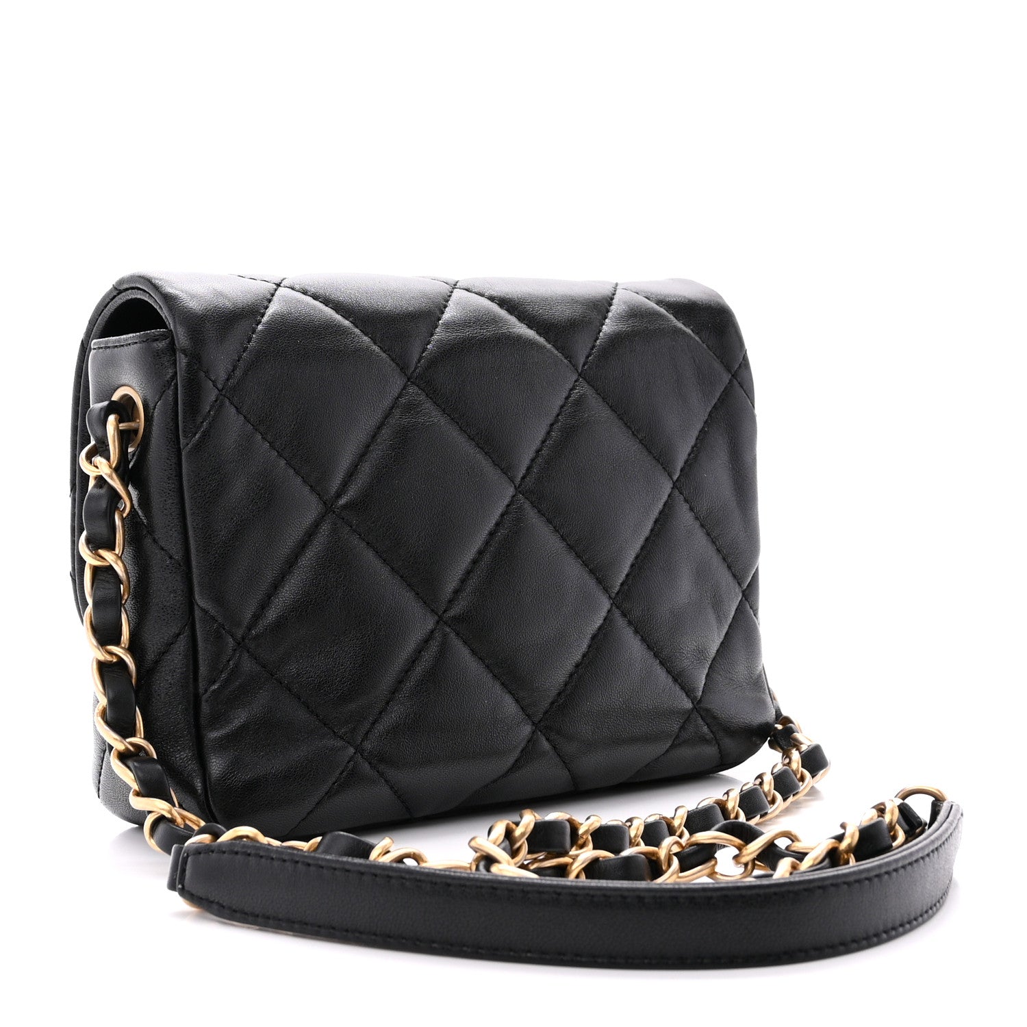 Chanel Lambskin Plexiglass Quilted Coco Love Mini Flap Black 3 of 11