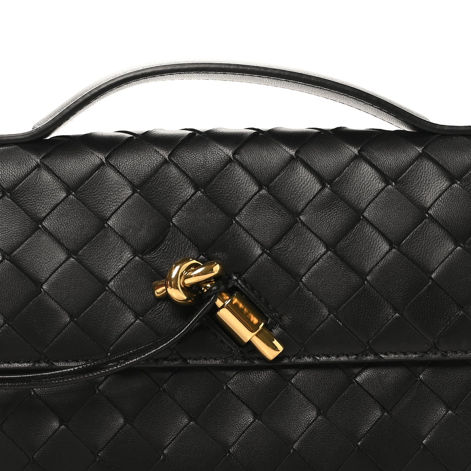 Bottega Veneta Nappa Intrecciato Long Andiamo Top Handle Clutch Black 7 of 7