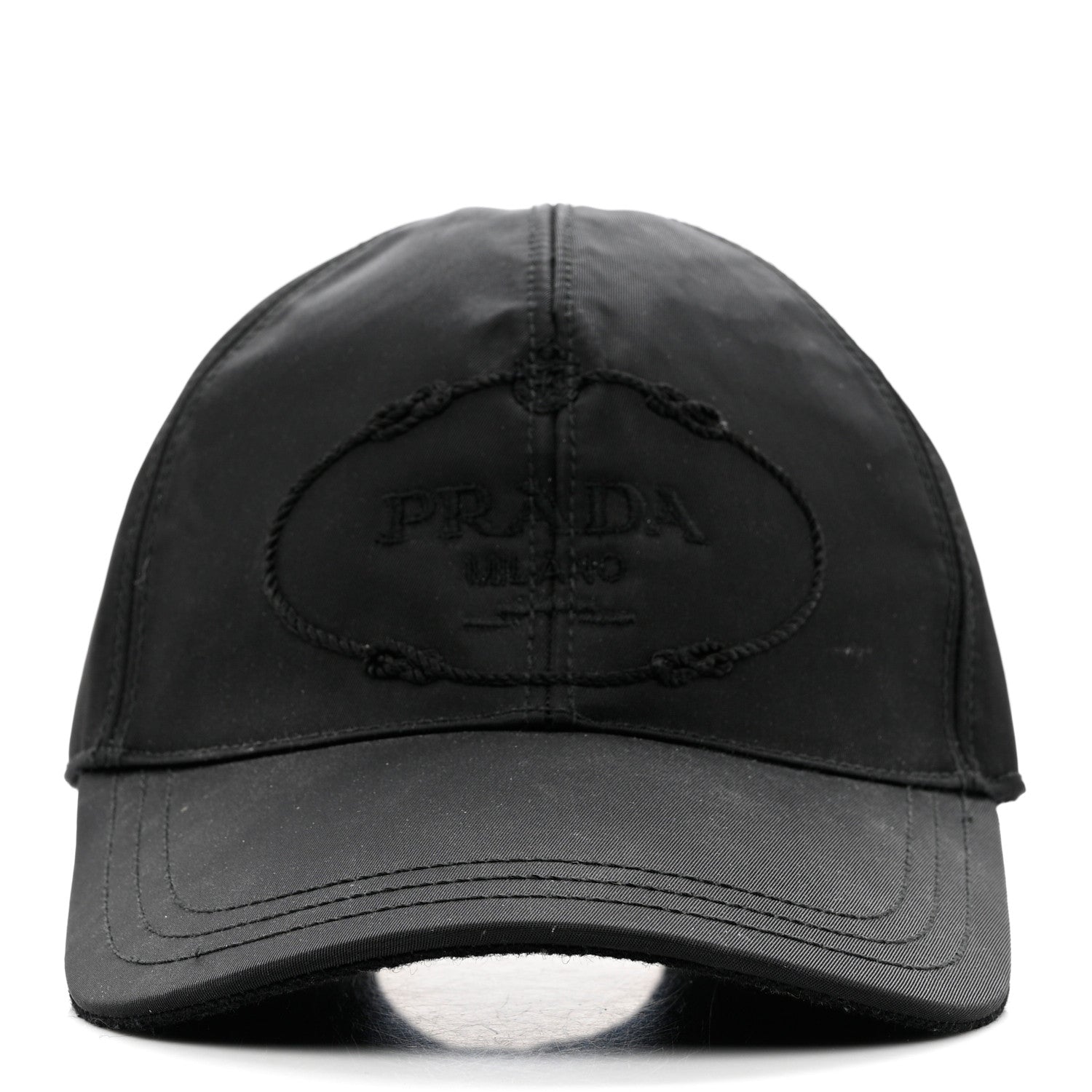 Prada Tessuto Nylon Canapa Baseball Cap M Black 3 of 12