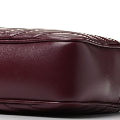 Saint Laurent Calfskin Matelasse Monogram Lou Camera Bag Dark Legion Red 9 of 9
