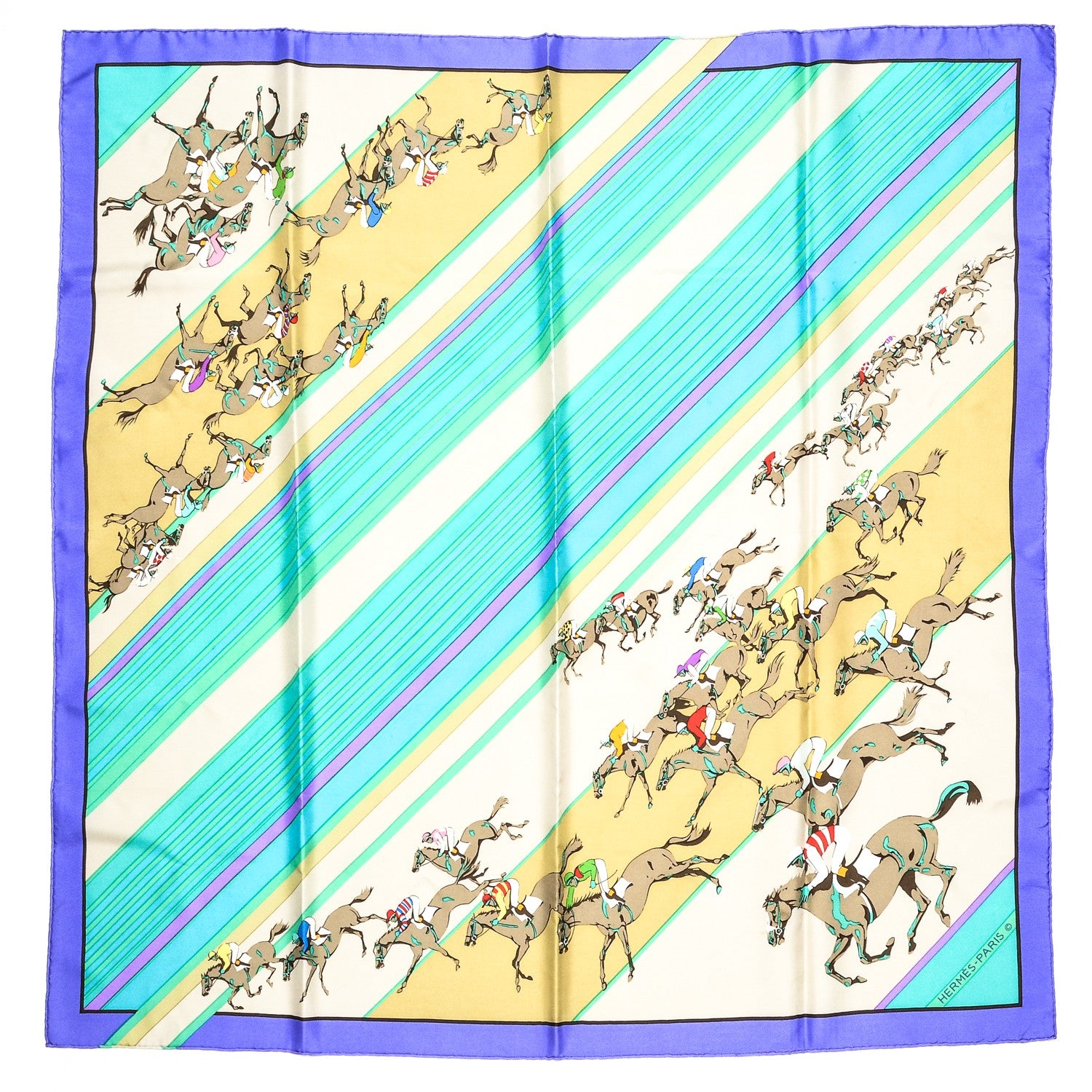 Hermes Silk Les Courses Scarf 90 1 of 4