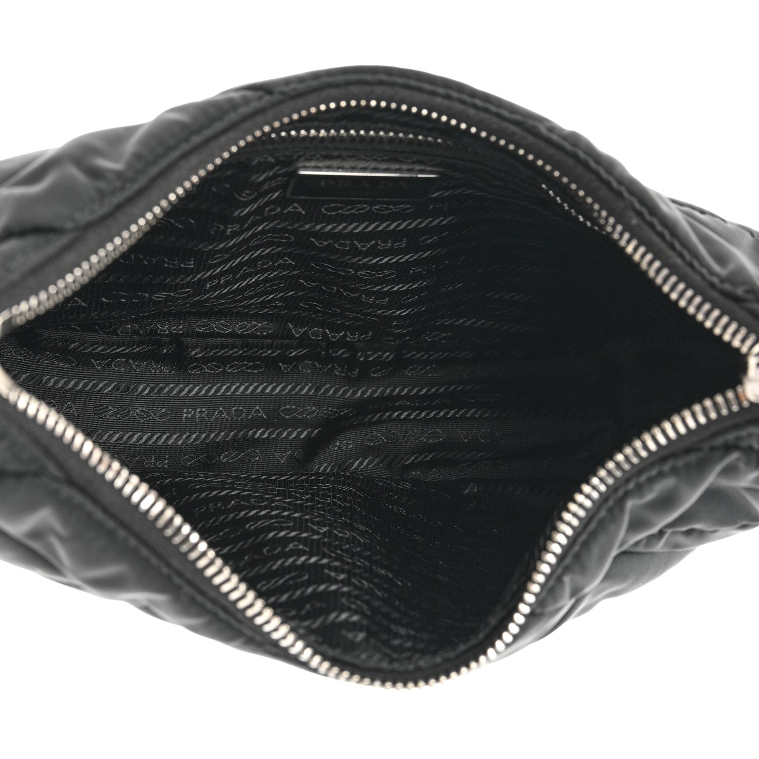 Prada Re-Nylon Triangle Padded Patchwork Shoulder Bag Black 5 of 9